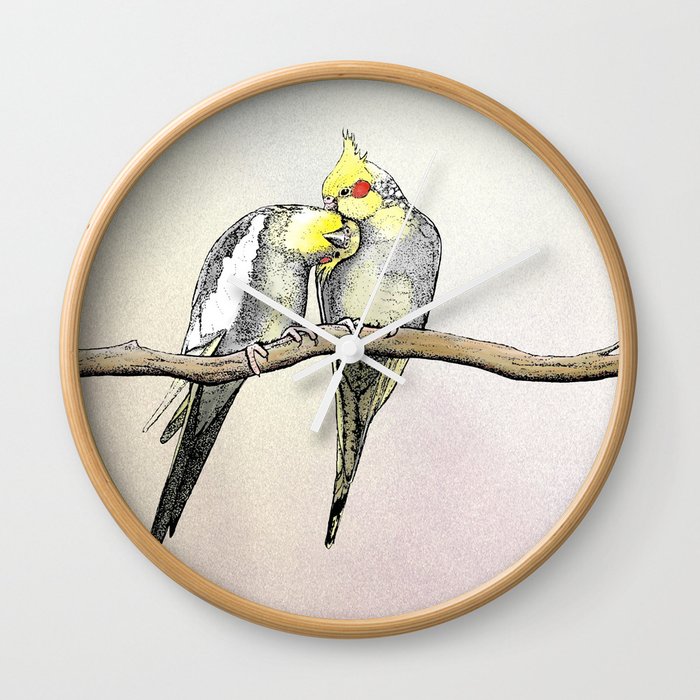 Lovebirds Wall Clock