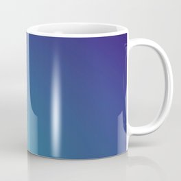 Blue & Teal Fade Coffee Mug | Purple, Fade, Teal, Geometric, Modern, Landscape, Gradient, Navy, Mountain, Blue 