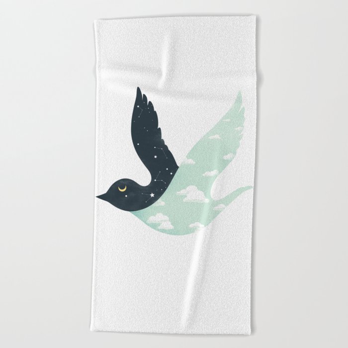 Bipolar Bird Beach Towel