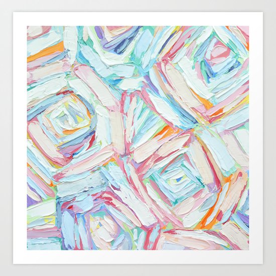 Coastal Umbrellas Art Print
