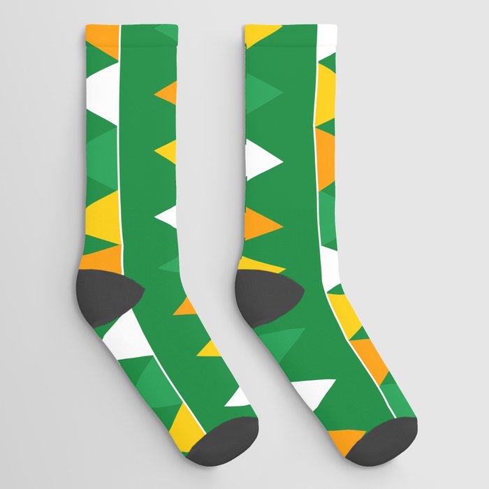 St Patrick's day flag flat cartoon pattern Socks