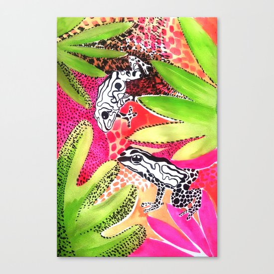 Happy Frogs Canvas Print