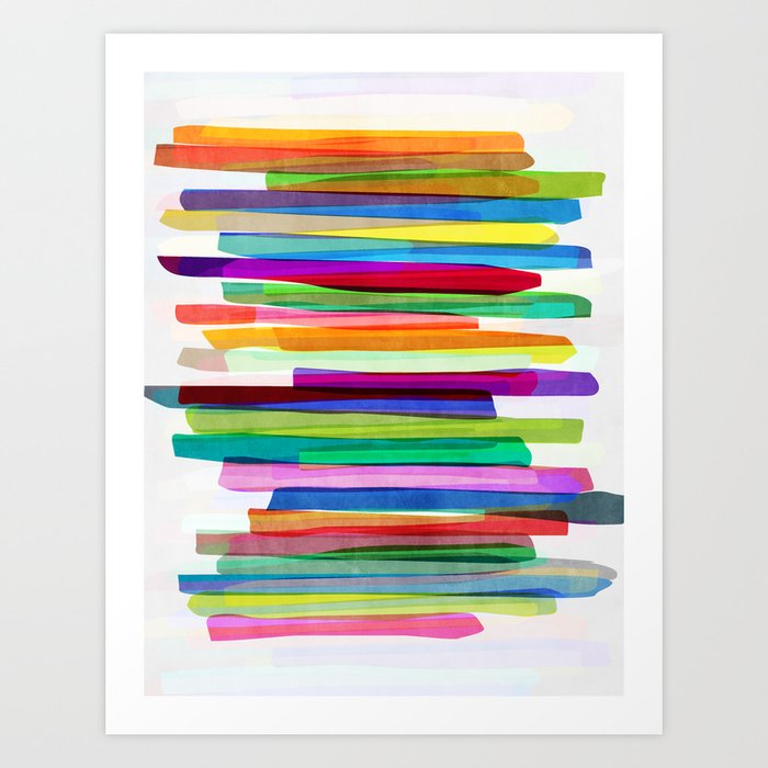Colorful Stripes 1 Art Print
