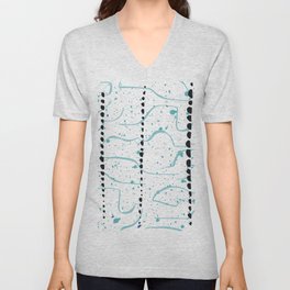 abstract V Neck T Shirt