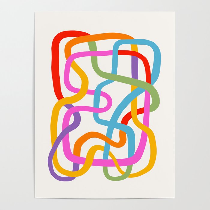 Rainbow Play Nº1 Poster by Dominique Vari Words Society6