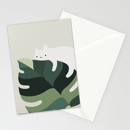 Cat and Plant 12A Stationery Card