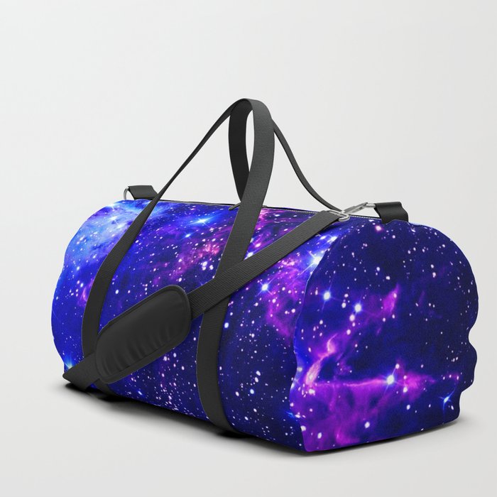 Fox Fur Nebula Galaxy blue purple Duffle Bag