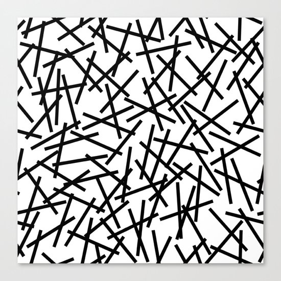 Kerpluk Black on White Canvas Print