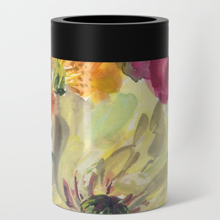 peony in yellow Can Cooler