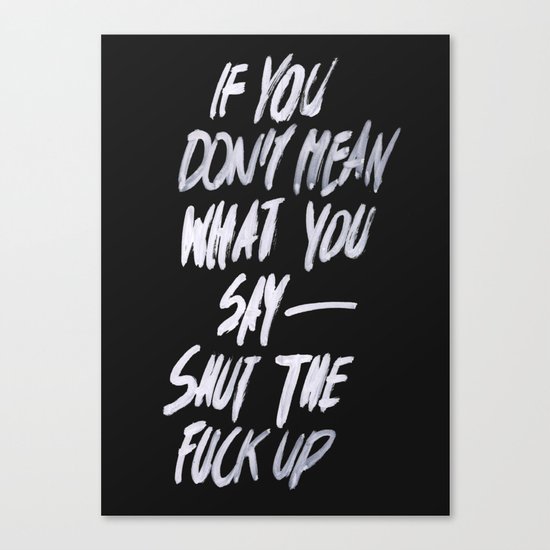Mean Canvas Print