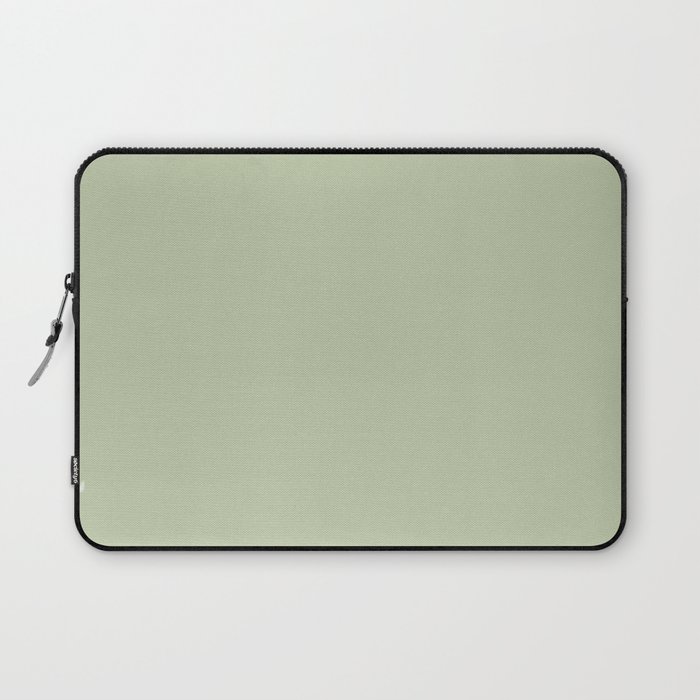 The Light Sage Green Solid Laptop Sleeve