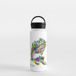 O MYKISS MTN - Original Art - Rainbow Trout - Mountains - Flowers Water Bottle