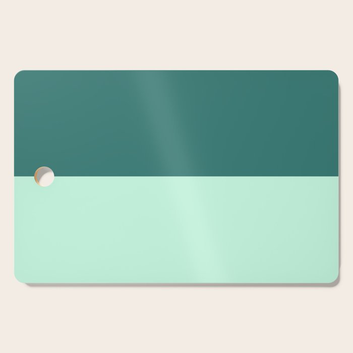 Green and Aero Blue Cutting Board