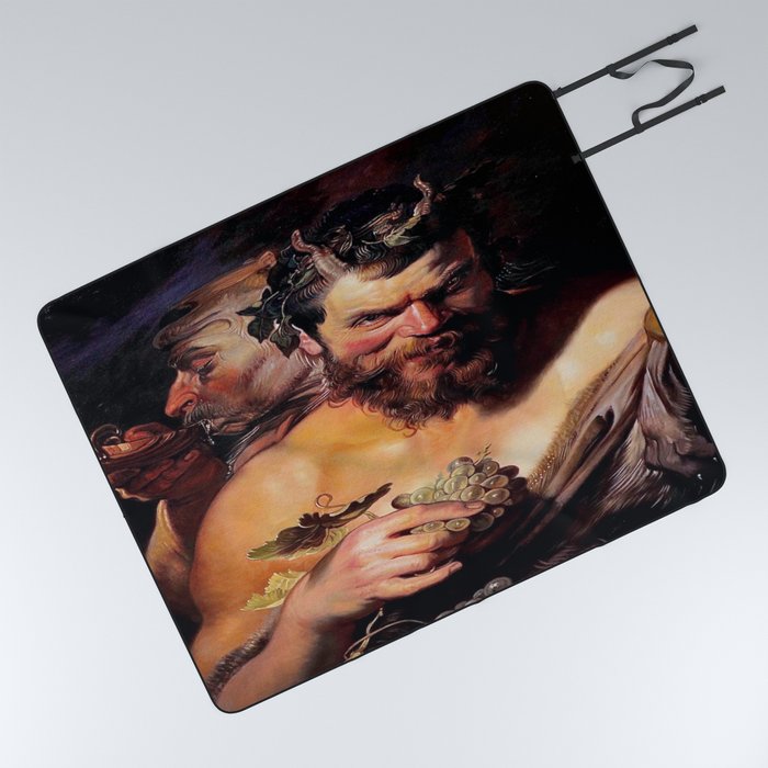 “Two Satyrs” by Peter Paul Rubens (1600s) Picnic Blanket