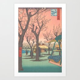 Plum Garden Kamata Ukiyo-e Art Print