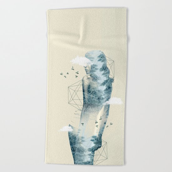 Tree line Facet Beach Towel