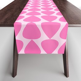 Plectrum Mini Geometric Abstract Pattern in Bright Pink and Light Pink Table Runner