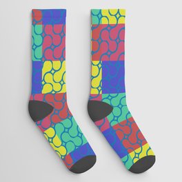  pattern of curves and colors Socks
