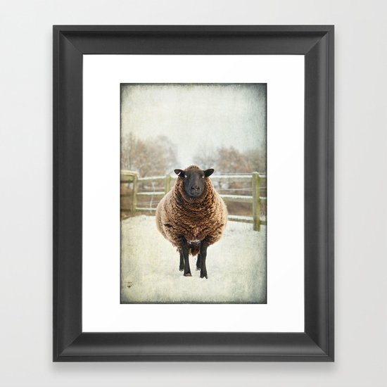 Zombie sheep Framed Art Print