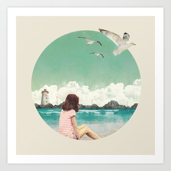 Calm ocean Art Print