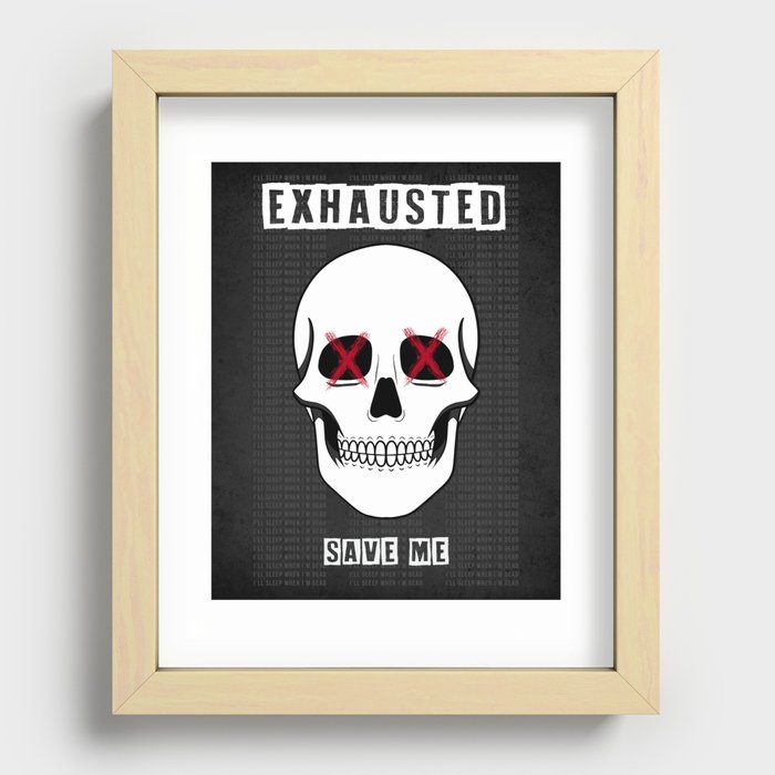 Exhausted Recessed Framed Print