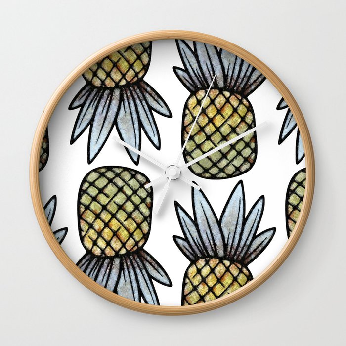 Cute Pineapple Art Wall Clock