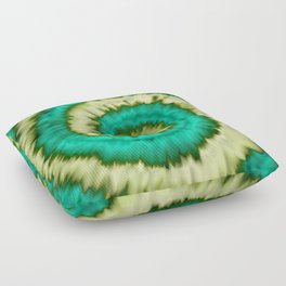 Greenery Spiral Tie-dye Floor Pillow