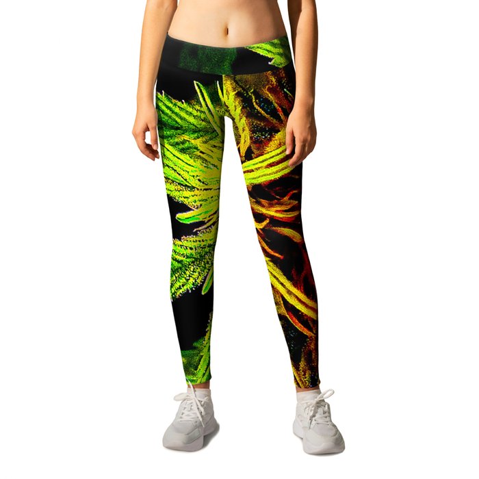 Rasta Plant Glows (The Healing of the Nations) Leggings