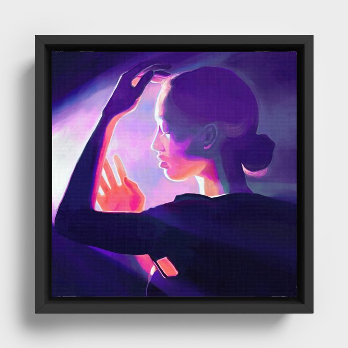 Girl in the Light Framed Canvas