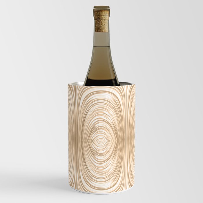 Glam Light Gold Metallic Swirl Texture Wine Chiller