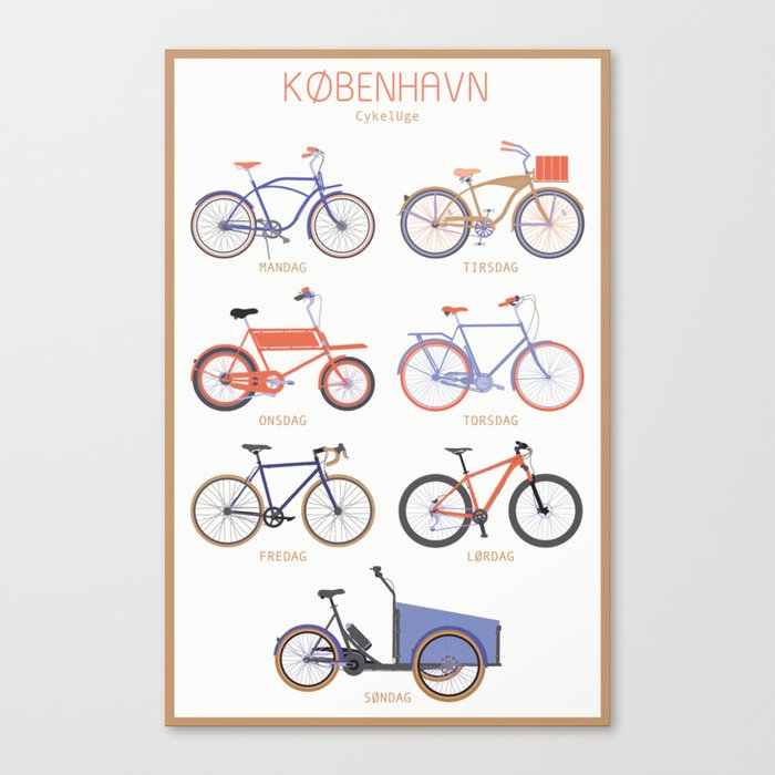 Copenhagen bikes and days Canvas Print
