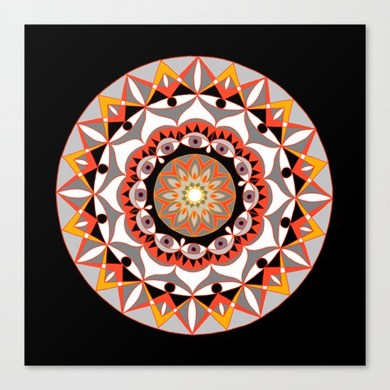 My Solar Plexus Mandhala | Secret Geometry | Energy Symbols Canvas Print