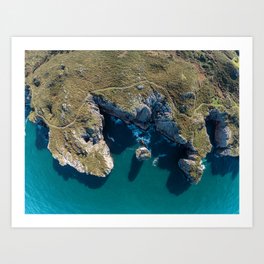 Over the cliffs: acantilados del infierno. Asturias Art Print