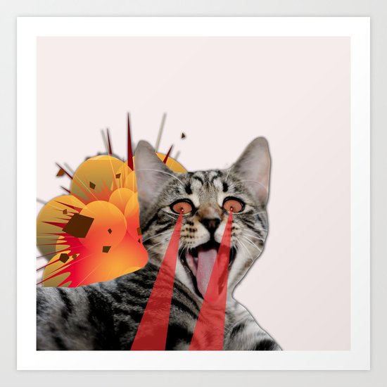 CAT ATTACK! Art Print