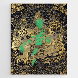 Green Tara Thangka, Buddhist Art Jigsaw Puzzle