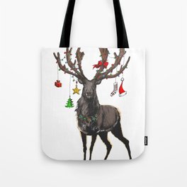 Christmas market gift reindeer shirt Tote Bag