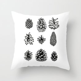 Pinecone study Throw Pillow