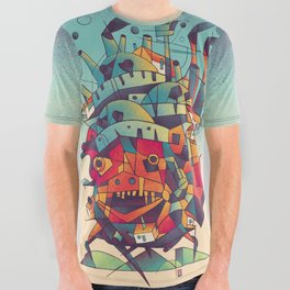 Moving Castle All Over Graphic Tee