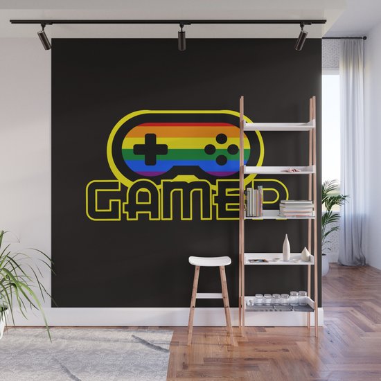 Rainbow Gamer Wall Mural By Umeimages Society6