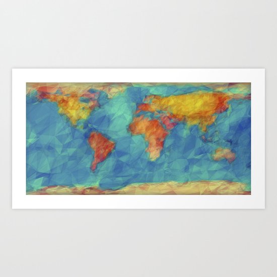 World Map Art Print