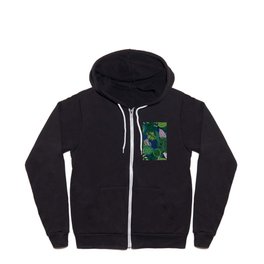 Tropical forest at night  Zip Hoodie