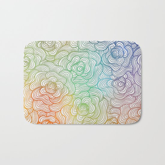Abstract Roses 2 Bath Mat
