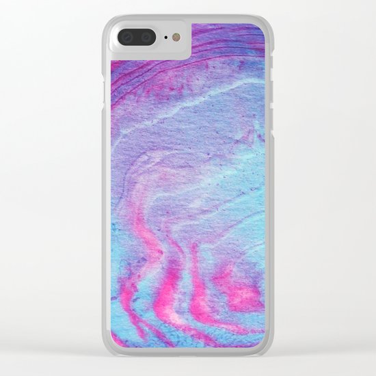 Vibrant marble Clear iPhone Case