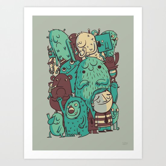 An Odd Crowd Art Print