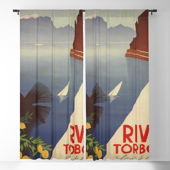 Vintage poster - Riva Torbole Blackout Curtain