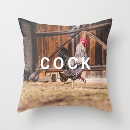 Cock Throw Pillow