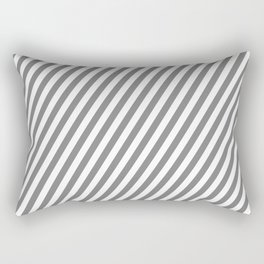 [ Thumbnail: White and Gray Colored Lined Pattern Rectangular Pillow ]