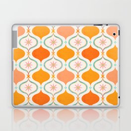 Orange Mid Century Tile Pattern Laptop Skin