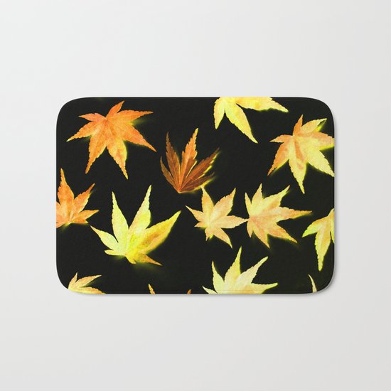 AUTUMN ROMANCE - LEAVES PATTERN #4 #decor #art #society6 Bath Mat