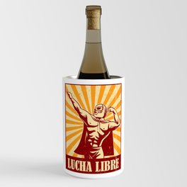 Mexican Lucha libre. Illustration of the wrestling style that originated in Mexico Wine Chiller